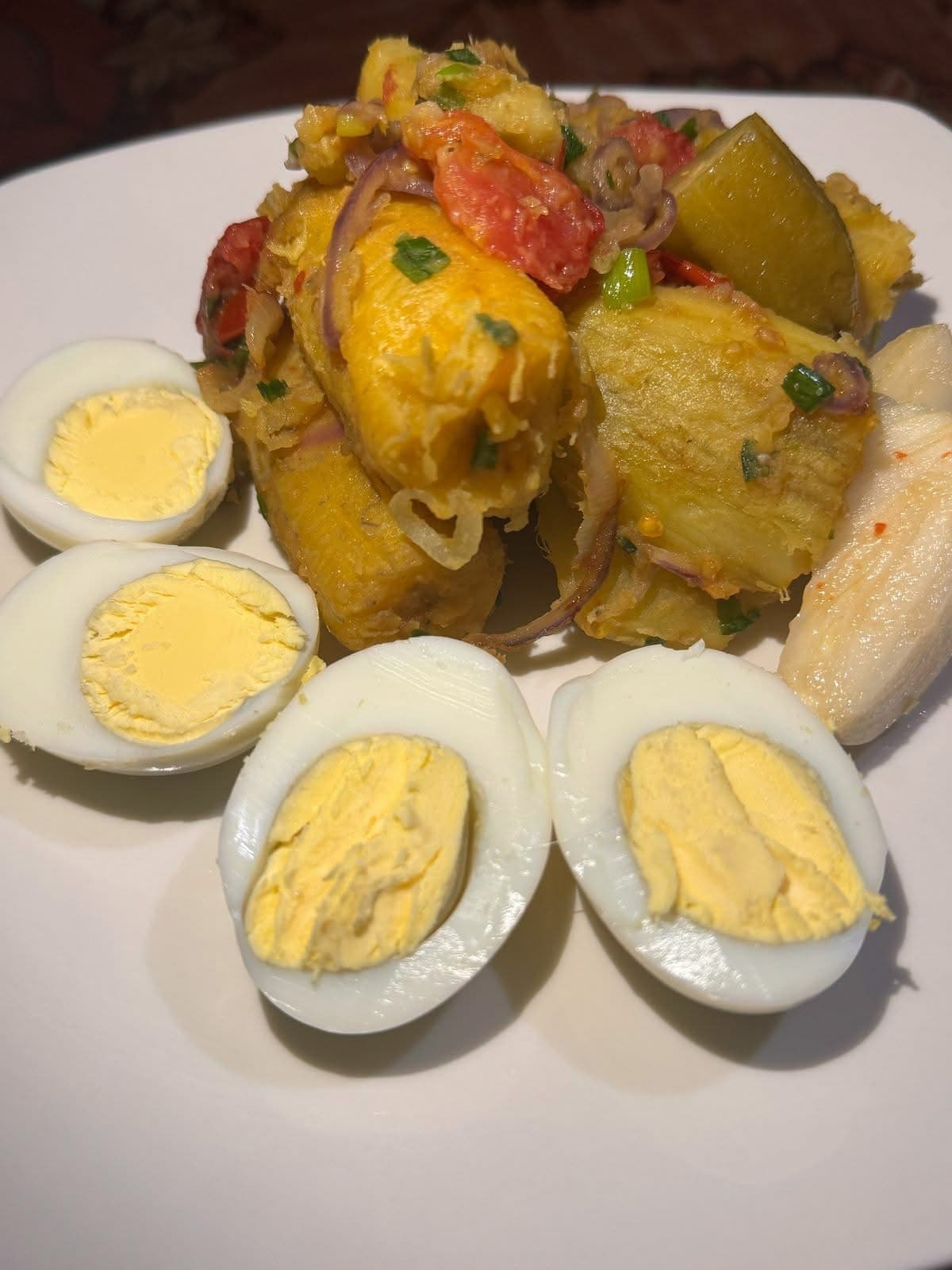 Boiled and Fried Provisions with Boiled Eggs